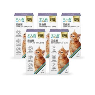 木入森 貓咪固齒麗口滴劑30ml x 5｜貓咪潔牙滴劑