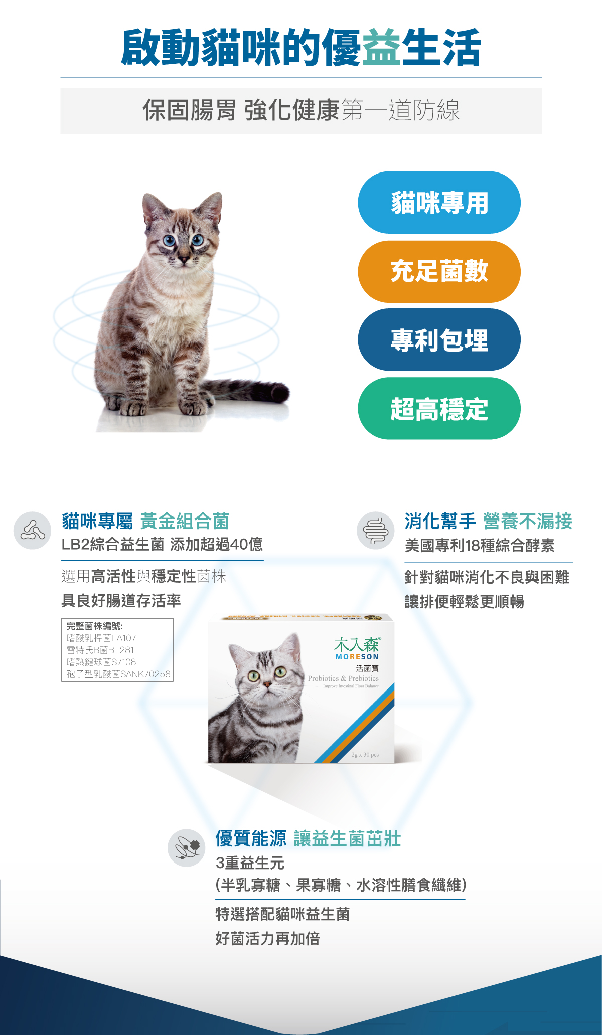 木入森 貓咪活菌寶 | 貓咪益生菌